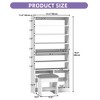 70.9inch Tall Shoe Cabinet with Open Storage and High Boots Cubby for Entryway Living Room - 4 of 4