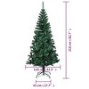 vidaXL Christmas Tree White with Iridescent Tips PVC, Steel 47.2 in - 4 of 4