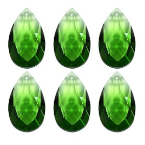 Unique Bargains Crystal Pendants Teardrop Beads for DIY Lamp Arts Crafts Decoration 6 Pcs - 1 of 4
