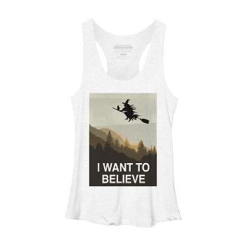 Women's Design By Humans Halloween: I want to believe By RedCowTees Racerback Tank Top