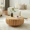 Saman Wood Sculptural Round Coffee Table - 3 of 4