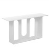 NicBex Modern Console Table with Bottom Shelf,Entryway Table with Curved Design & Ash Veneer,Foyer Tables for Entryway,Living Room - 3 of 4