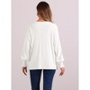 Allegra K Women's Long Sleeve Casual Loose Fit Smocked Cuffs Long Sleeve T-Shirts - 3 of 4