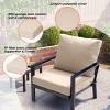 Pellebant Outdoor Deep Seat Cushion Set 24 x 24 Inch Polyester Fabric Patio Furniture Cushions with Removable Cover for Chair Sofa Couch - 3 of 4