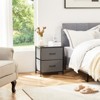 GlasFlength Nightstands Stylish and Functional Bedroom Storage with Ample Drawers and Shelves, Modern Design Style, Gray,18”*11.8”*20" - 2 of 4