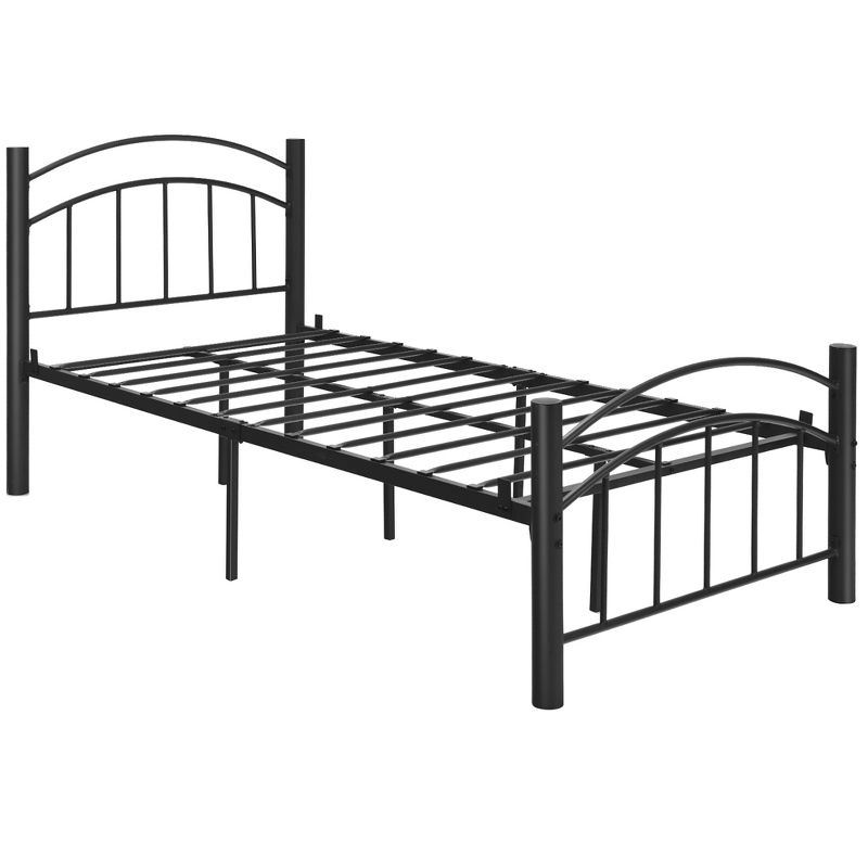 Costway Twin/Full/Queen Size Metal Bed Frame Platform Mattress Foundation with Headboard Footboard, 1 of 11