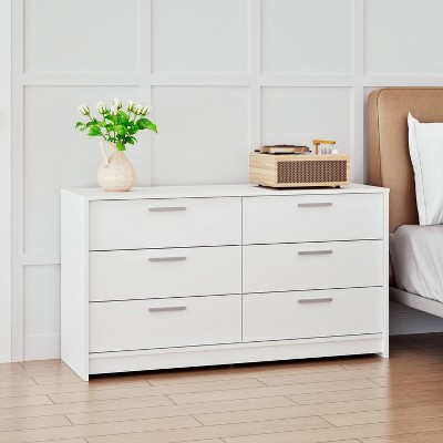 White Pine 6-Drawer Double Dresser with Safety Features