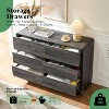 AMERLIFE Storage Dresser, Modern Chest with Rounded Corners, Wood Cabinet Organizer for Living Room, Easy Assembly - 3 of 4