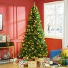 HOMCOM 7.5 FT Tall Pre-Lit Douglas Fir Artificial Christmas Tree with Realistic Branches, 500 Warm White LED Lights and 1346 Tips, Green - 2 of 4