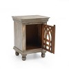 INFURNIC Nightstands 2 Drawer Farmhouse Wooden Nightstand with Metal Handles and Storage Cabinet for Bedroom, Black, 20.08"*11.81"*25.98" - 4 of 4