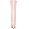 Allegra K Women's Pointy Toe Buckle Decor Side Zip Stiletto Heel Knee High Boots - 3 of 4