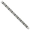 Black Bow Jewelry Men's Stainless Steel and Blue Ceramic Link Bracelet, 8.75 Inch - 2 of 4