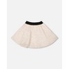 Deux par Deux Girl Glittering French Terry Skirt Beige and Black - 3 of 4