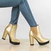 Allegra K Women's Round Toe Zipper Block Heel Chelsea Ankle Boots - 2 of 4