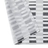 LunaLulinlk Gray Geo Stripe Printed Slub Fabric Shower Curtain - 2 of 4