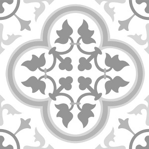 4'x5' Set of 20 Remy Peel & Stick Floor Tiles Gray - FloorPops: Vinyl Mosaic, Stain-Resistant, Textured, 20 Sq Ft Coverage - 1 of 4