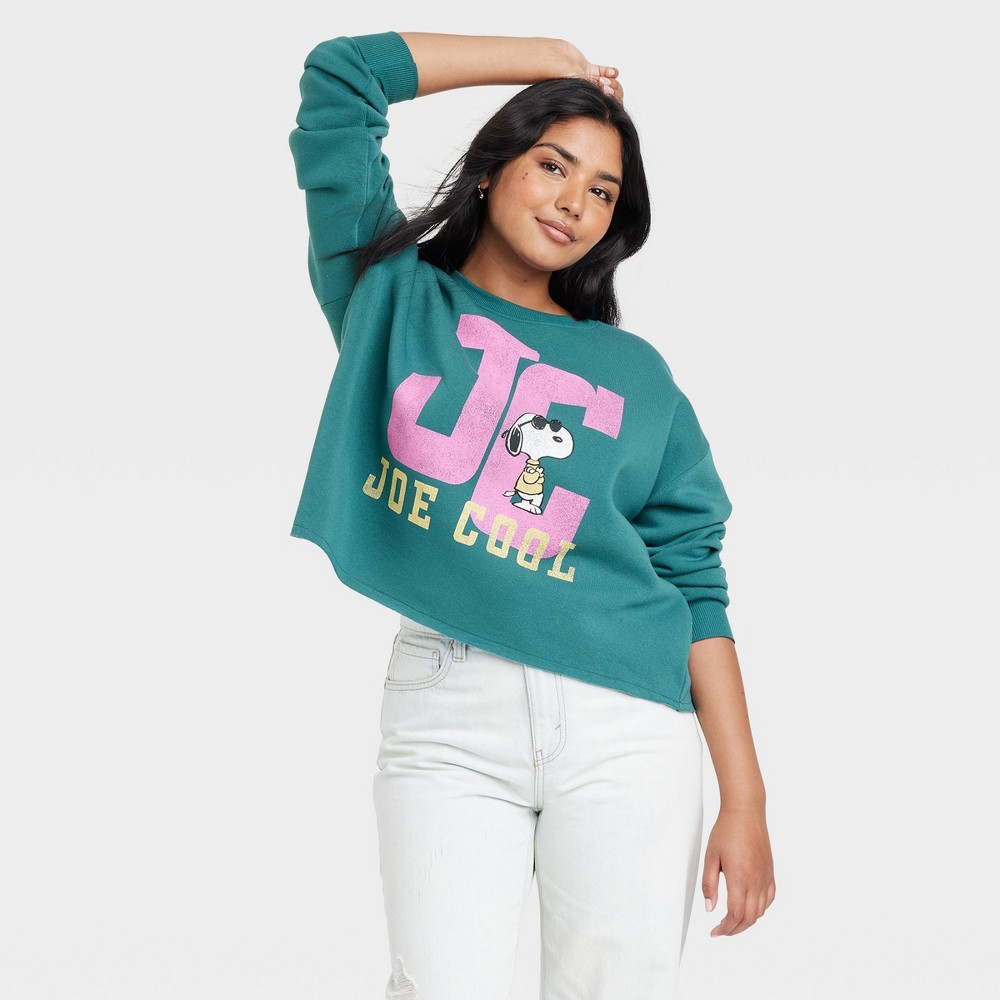 Women's Joe Cool Snoopy Graphic Sweatshirt - Green S