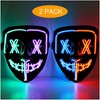 Mask, Halloween LED Mask, 2 Pcs, for Festival Cosplay,  Halloween Costume, Masquerade Parties - 4 of 4
