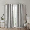 Grungis 42x84 Inch Tonal Printed Faux Silk Total Blackout Curtain Panels for Living Room,Bedroom(2 Pcs Window Panels) - 3 of 4