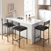 Bar Stools Set of 2, Kitchen Bar Stools with Footrest, 2 Counter Height Barstools for Counter Bar, Island, Easy Assembly - 2 of 4