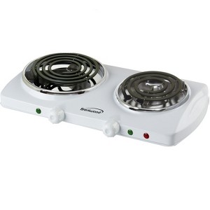 Brentwood Electric 1500W Double Burner Spiral White - 1 of 4