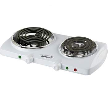 Cusimax 1800w Portable Double Hot Plate,stainless Steel Countertop Cooktop,silver  : Target