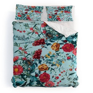 Deny Designs 3pc King Burcu Korkmazyurek Summer Garden Duvet and Sham Set - 1 of 4