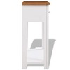 vidaXL Console Table White and Brown - 46.5" x 13.8" x 30.3" - 3 of 4