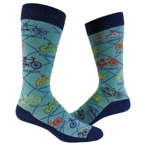 Crazy Dog T-Shirts Men's Cycologist Socks Funny Psychology Biking Cyclist Graphic Sarcasm Footwear - 1 of 4