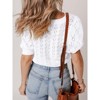Clearlove Short Sleeve Sweater for Women Summer Business Casual Dressy Outfits Work Tops Lightweight Spring Blouses 2025 - 4 of 4