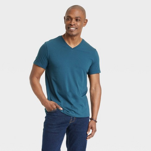 Men's Every Wear Short Sleeve V-neck - & Co™ Dark Blue S Target