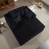 Oversized 61" Chaise Lounge Chair Corduroy Upholstered Sofa w/ 4 Pillows & Armrests Full Compression Polyurethane Loveseat No Assembly Required - 2 of 4