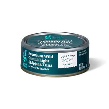 Premium Wild Skipjack Chunk Light Tuna in Water and Sea Salt - 5oz - Good & Gather™