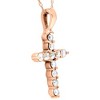 Pompeii3 1/2ct Diamond Cross 14K Rose Gold - 2 of 4