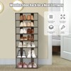 Tangkula 7-Tier Shoe Rack Free Standing Shelf Storage Modern Shoe Rack Organizer Brown/Black/White - 4 of 4