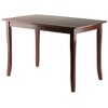 Winsome 3pc Inglewood Dining Table with 2 Ladderback Chairs Walnut : Solid Wood, Non-Extension, Rectangle - 2 of 4