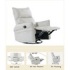 PAGED Modern 360 Degree Swivel Recliner Chair, PU Leather Rocking Chair with Side Pocket, Comfy Accent Chair for Bedroom, Living Room - 4 of 4