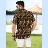 LA LEELA Men's Hawaiian Shirt Funny Vacation Beach Shirts for Men - 4 of 4