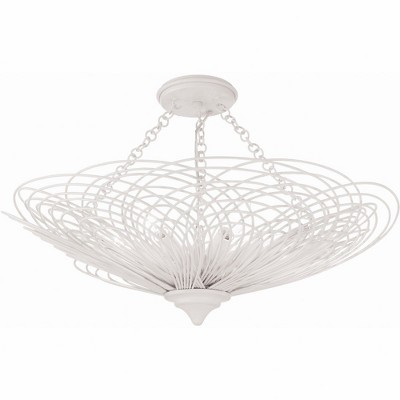 Crystorama Lighting Doral 6 - Light Semi-Flush Mount in  Matte White