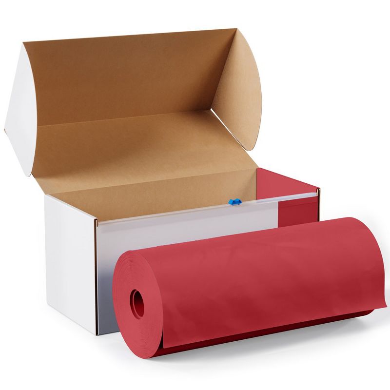 Crown Display 54" X 300' Roll In A Box Cut-To-Size Disposable Plastic Table Cover With Cutter, 4 of 16