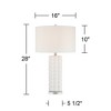 360 Lighting Norma 28" High Textured Bubble White Ceramic Table Lamp Set of 2 - 4 of 4