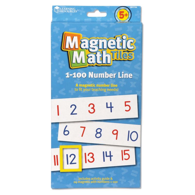 Learning Resources Magnetic Number Line 1-100, 20 Magnets, Sets of 5 Magnets, Ages 3+, 4 of 5