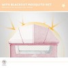 Infurnic Cots Baby Bassinet Bedside Sleeper Adjustable Portable Bed for Baby, Easy Folding Portable Bassinet for Newborns, Pink, 35"*23"*50" - 2 of 4