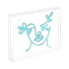 13.7" X 10.9" Teary Face Contemporary Glam Acrylic Box USB Operated LED Neon Light Blue - JONATHAN Y: Modern Wall Decor, Integrated Lighting - 2 of 4