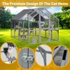 ELJGET Outdoor Large Catio for Multiple Cats, Wooden Cat House, Aluminum Walk-In Cat Enclosure, Gray - 4 of 4