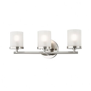 Mitzi Ryan 3 - Light Vanity in  Polished Nickel Clear Frosted Shade - 1 of 1