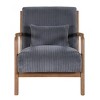 APRILSOUL 32.25"Scandinavian Solid Wood Lounge Chair Ribbed Corduroy Armchair with Lumbar Support - 4 of 4