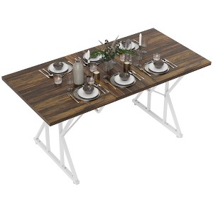 Aghana Digitals Farmhouse Expandable Dining Table, 47.2"-63" Extendable with Heavy Duty Metal - 1 of 4