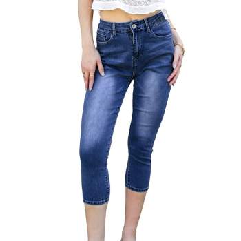 Anna-Kaci Women's Slim Fit Capris Boyfriend Jeans