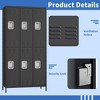 Metal Office Storage Cabinet with 6 Doors and 12 Hooks for Employees, 72 Inch Tall Steel Storage Cabinet Locker for Home, Office, Gym, School - 4 of 4